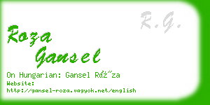 roza gansel business card